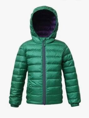 Rokka&Rolla Kids' Ultra Light Quilt Packable Down Jacket Size 2XL (14-16)
